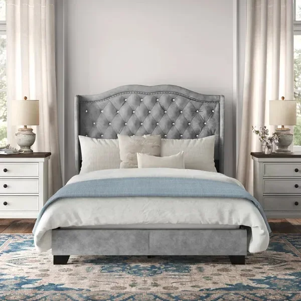 Carlie Tufted Upholstered Low Profile Standard Bed full