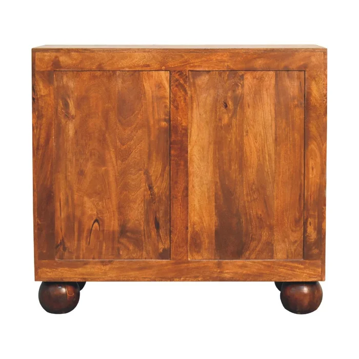 Carved Ball Cabinet – Chestnut