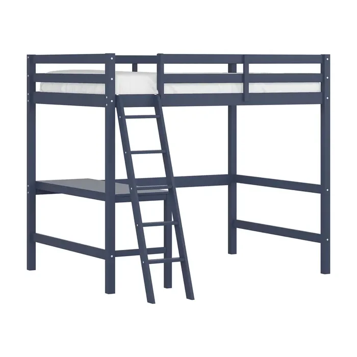 Caspian Full Loft Bed, Navy