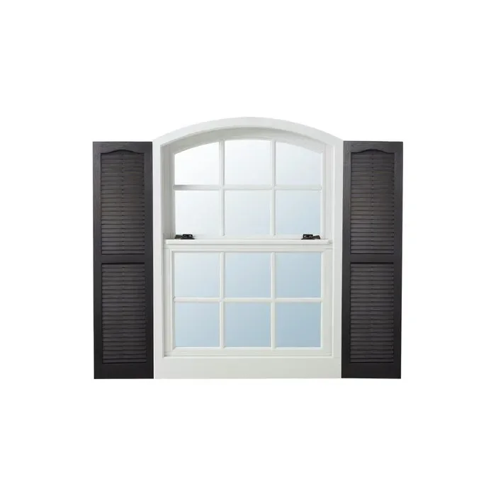 Cathdral Top Standard Open Louver Shutters Pair #J31