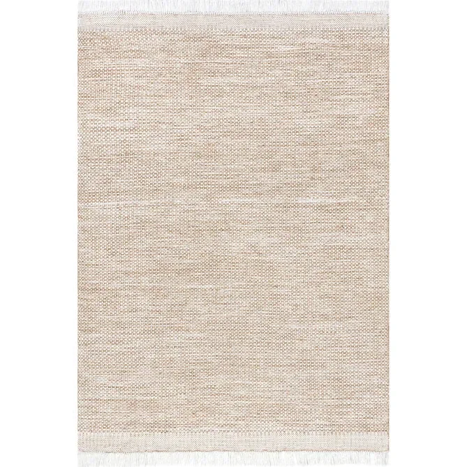 Catherine Solid Farmhouse Fringe Area Rug