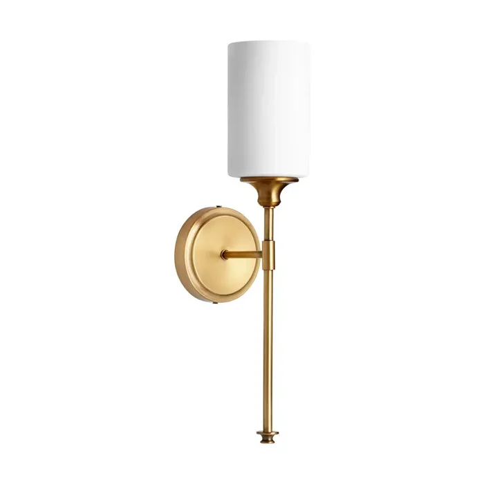 Celeste 1 Light Transitional Aged Brass Wall Sconce