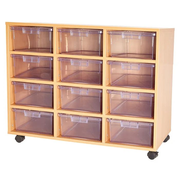 Certwood Clear 12 Deep Tray Mobile Tray Unit