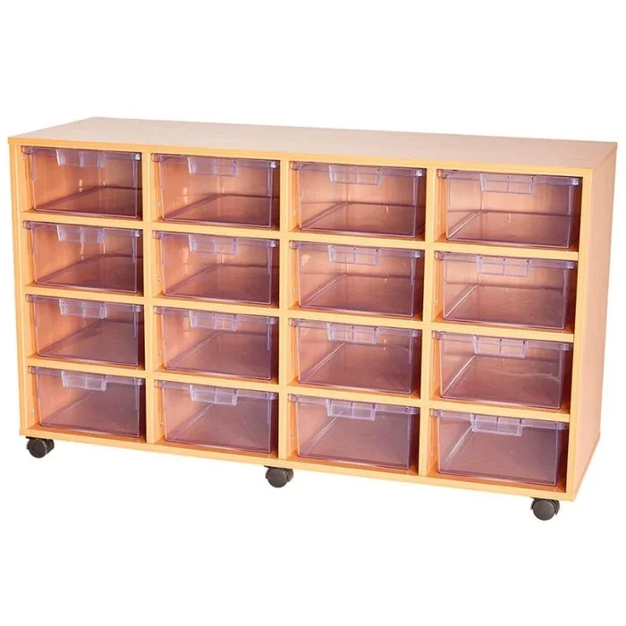 Certwood Clear 16 Jumbo Tray Mobile Tray Unit