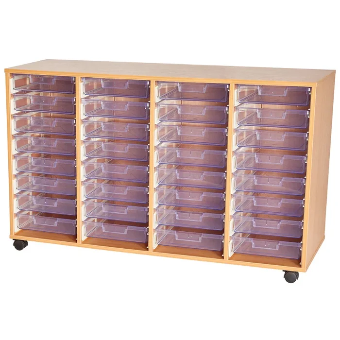 Certwood Clear 32 Tray Mobile Tray Unit