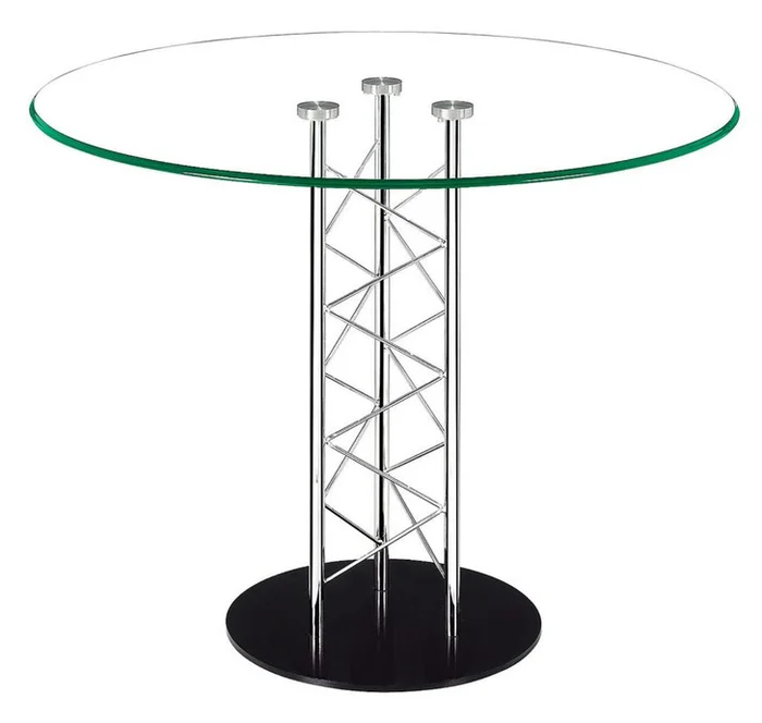 Chardonnay Dining Table, Chrome Glass Chrome Steel