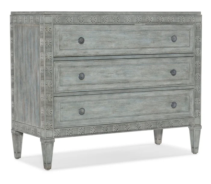 Charleston – Three-Drawer Chest – LIght Blue