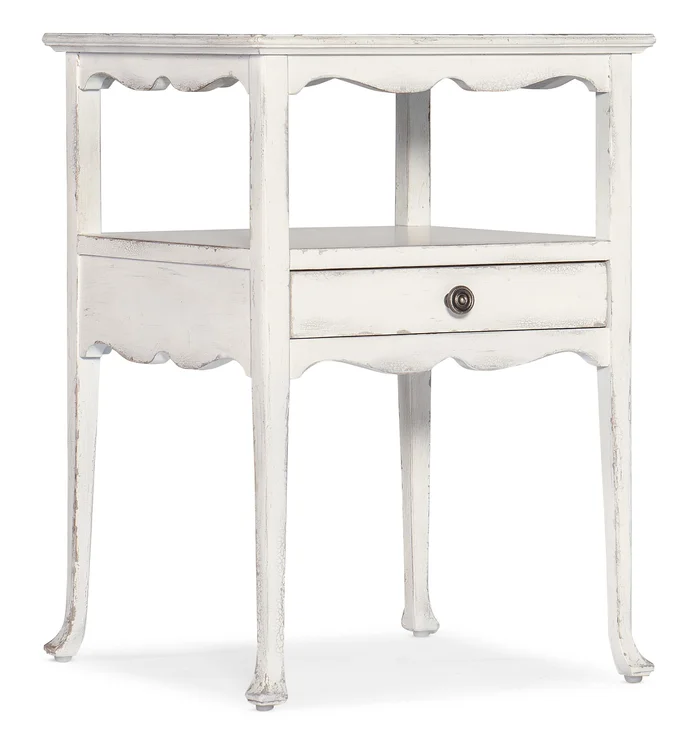 Charleston One-Drawer Accent Table – Magnolia White