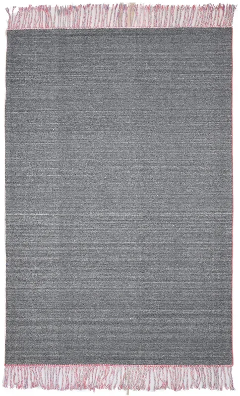 Charmain Silk Charcoal Rug 5′ X 8′ Modern Handloom Scandinavian Solid