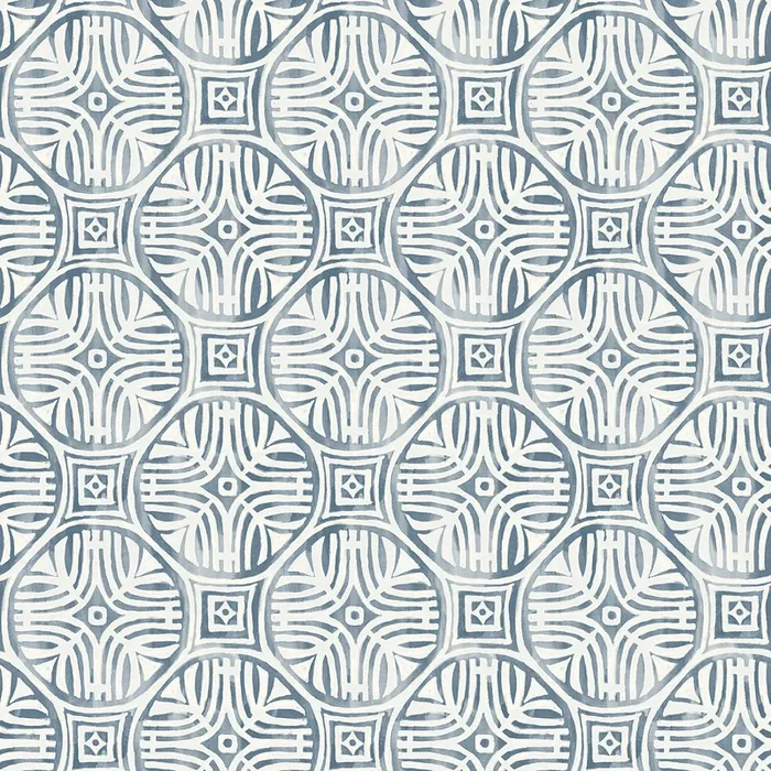 Chesapeake 3125-72310 Sandee Navy Medallion Wallpaper