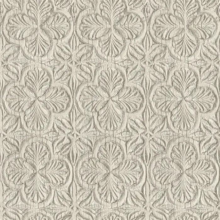 Chesapeake 3125-72336 Karachi Taupe Wooden Damask Wallpaper