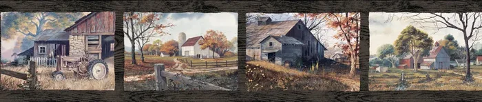 Chesapeake BBC44592B Henley Blue Country Days Portrait Border