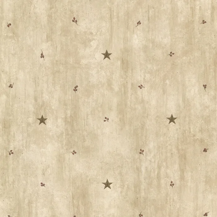 Chesapeake CTR09068 Bryndle Beige Barnstar & Sprigs Wallpaper