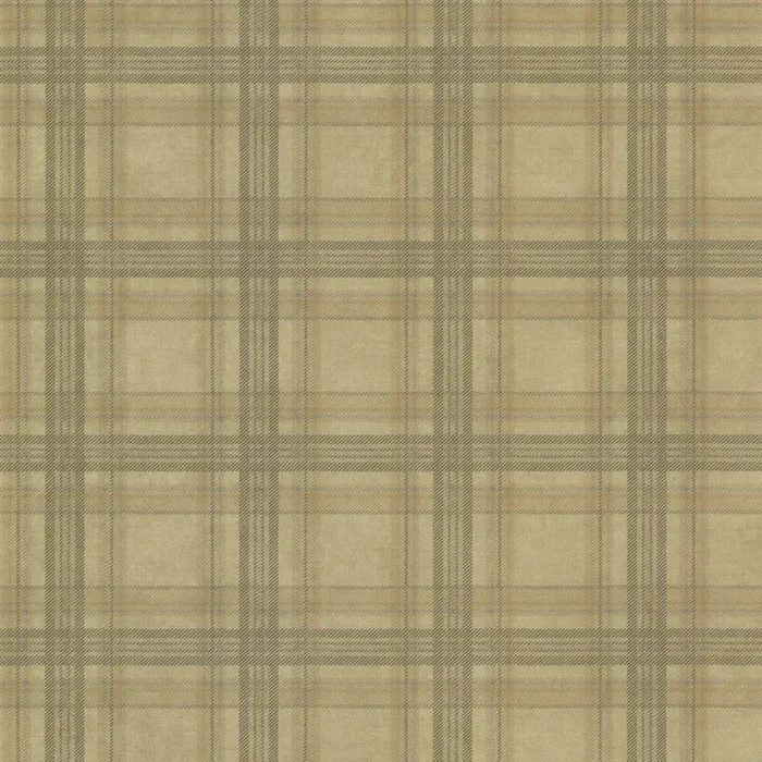 Chesapeake TLL01413 Fox Hollow Olive Plaid Wallpaper