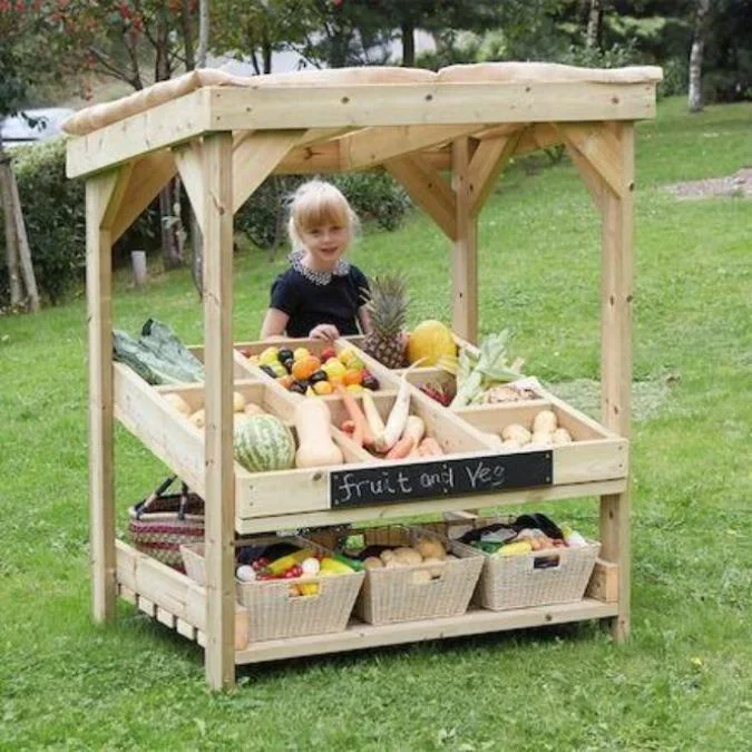 Childrens Outdoor Wooden Market Stall