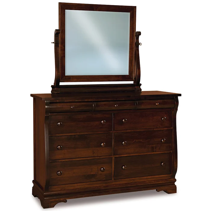 Chippewa Sleigh Amish Dresser with Mirror Option