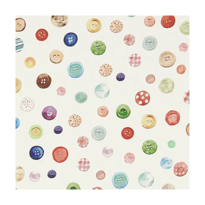 CLARKE AND CLARKE F1259/01.CAC.0 BUTTON BOX CREAM Fabric