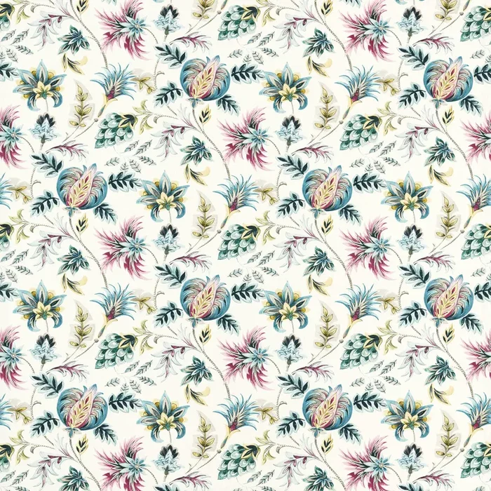 CLARKE AND CLARKE F1739/03.CAC.0 SIZERGH TEAL BERRY Fabric