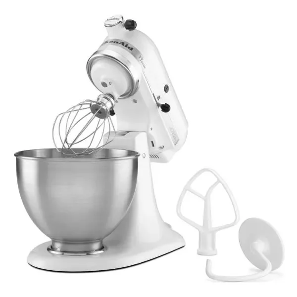 Classic Series 4.5 Qt. 10-Speed White Stand Mixer with Tilt-Head #J71