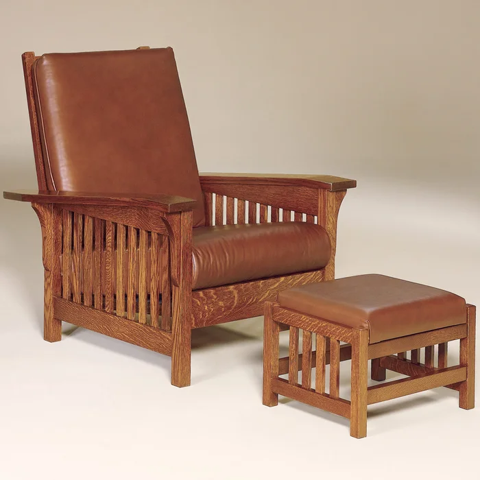 Clearspring Slatted Amish Morris Chair with Footstool Option
