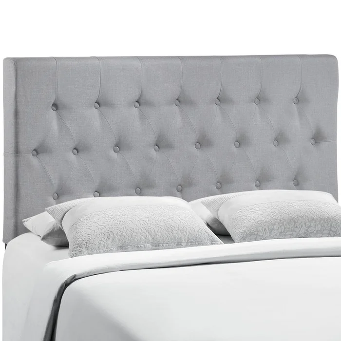 Clique Queen Headboard, Grey Fabric