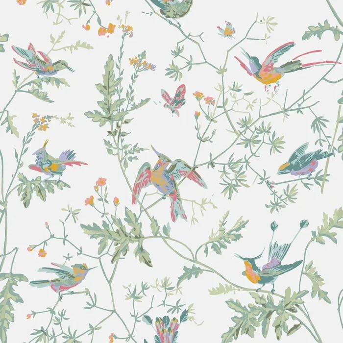 COLE & SON 112/4016.CS.0 HUMMINGBIRDS PASTEL Wallpaper