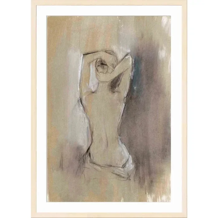 Contemporary Draped Figure I by Ethan Harper – Picture Frame Painting, 35.8″ H x 25.8″ W x 1.18″ D