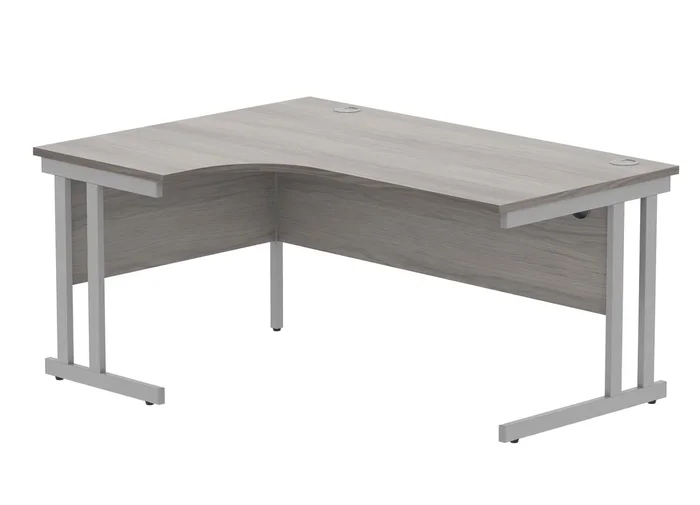 Core Twin Upright Radial Desk – Alaskan Grey Oak