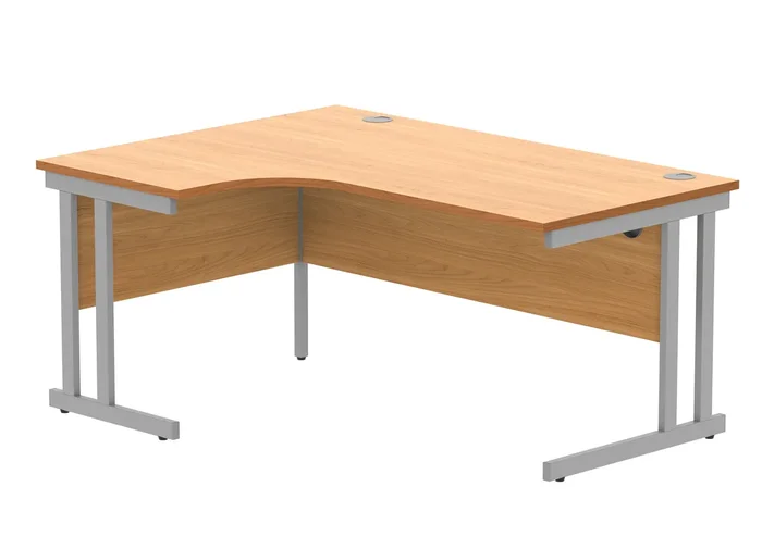 Core Twin Upright Radial Desk – Norwegian Beech