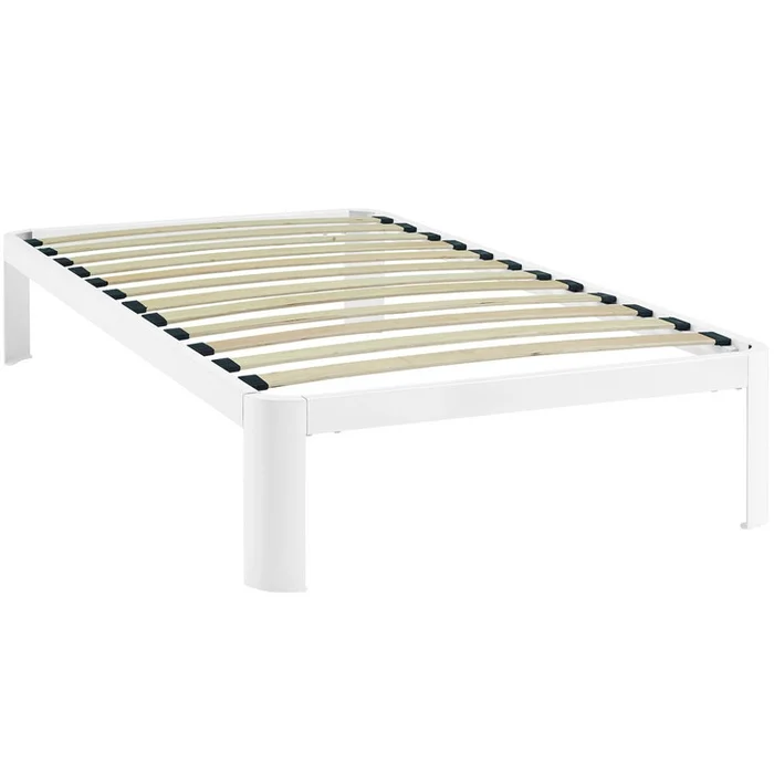 Corinne Twin Bed Frame, White, Metal 12363