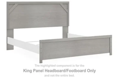 Cottonburg – Light Gray / White – King Panel Headboard/Footboard