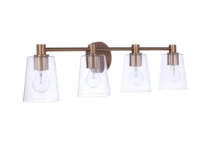 Craftmade 12633SB4 Emilio 4 Light Vanity -Satin Brass