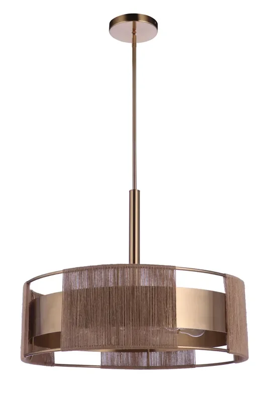 Craftmade 59096-SB Kensey 6 Light Pendant -Satin Brass