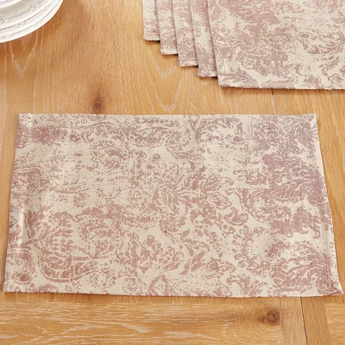 Crimson Rebecca 18″ Linen Placemat (Set of 6) TJ269