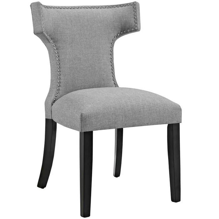 Curve Fabric Dining Chair, Grey, Fabric 10714