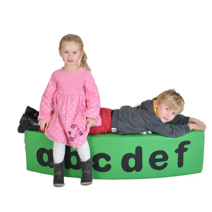 Curved Long Alphabet & Number Soft Play Bench