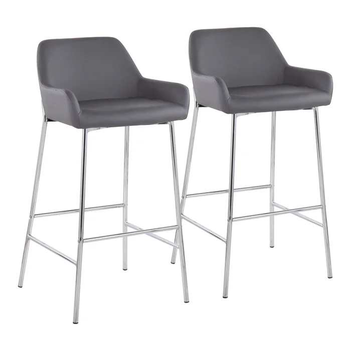 Daniella – Contemporary Fixed Height Barstool (Set of 2)
