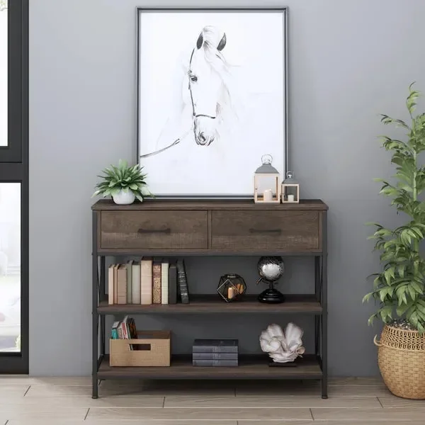 Dark Brown/Black Kedarian 39.4” Console Table