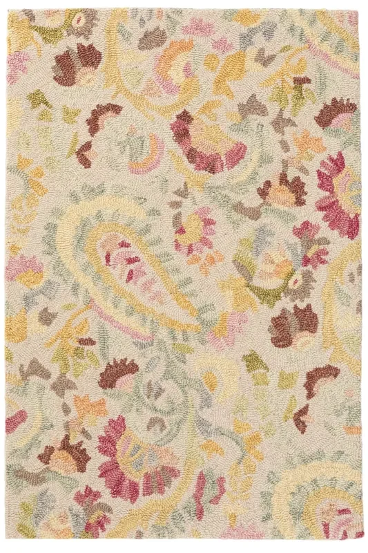 Dash & Albert Ines DA311 Linen Hand Hooked Wool Rug