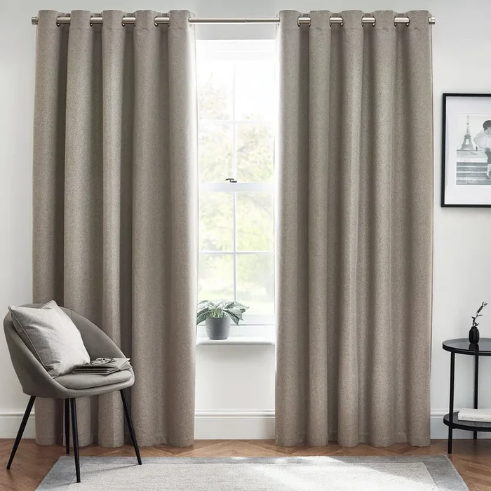 DAWN 117X183 EYELET CURTAIN GREY