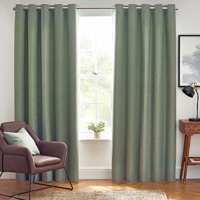 DAWN 168X229 EYELET CURTAIN EUCALYPTUS