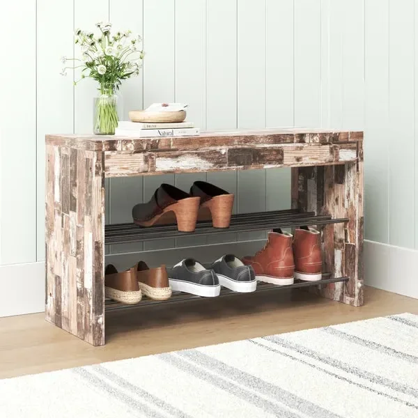 Decorative 6 Pair Shoe Storage Bench