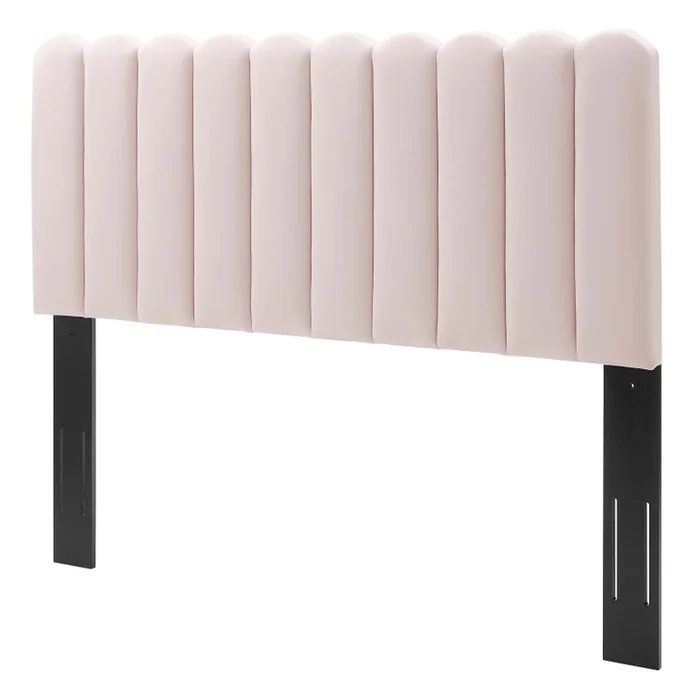 Delilah Performance Velvet Twin Headboard, Velvet, Pink, 21940