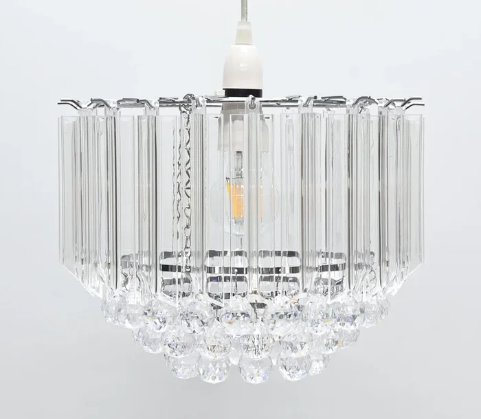 Demi Clear And Chrome Easy-Fit Pendant
