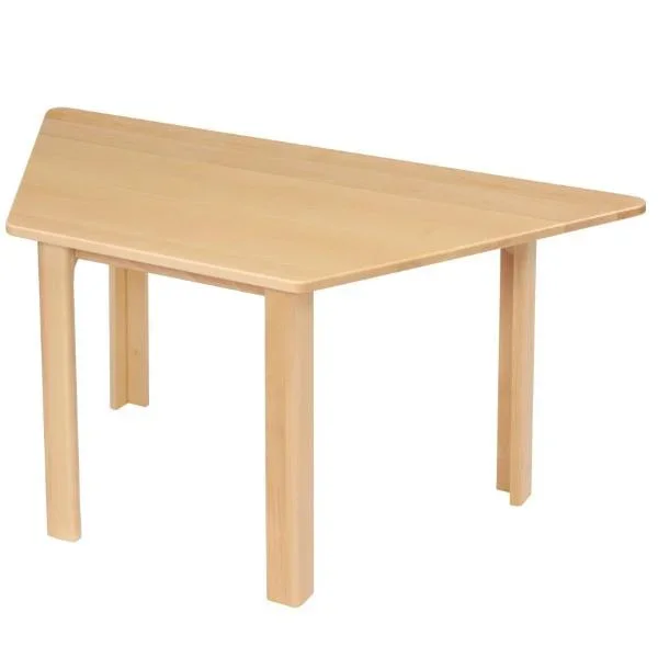 Devon Solid Beech Table – Trapezoidal – W1200 x D600mm