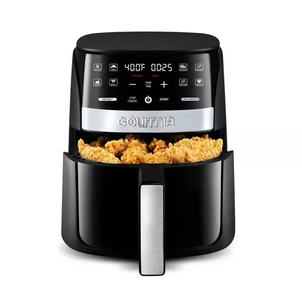 Digital Window Air Fryer with 8 Presets & Guided Cooking: Dishwasher-Safe Parts