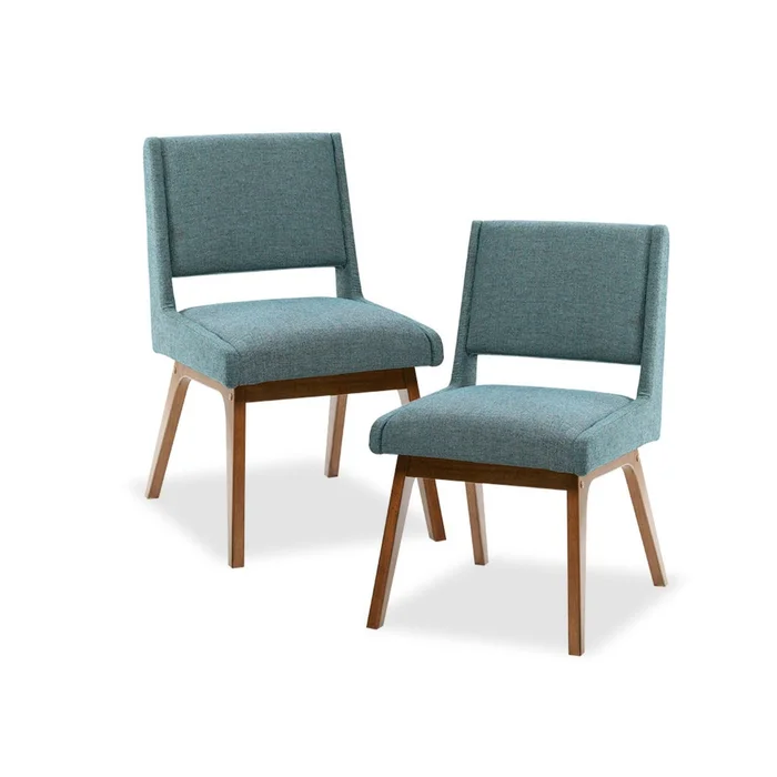 Dining Chair With Upholstered Seat And Back (Set of 2) – Blue