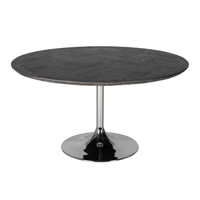 Dining table Blackbone silver 140Ø (Black rustic)- Richmond Interiors – Please message to discuss pricing & availability before purchase