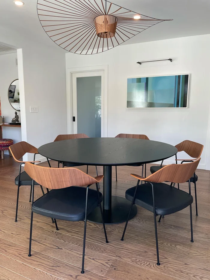 Disco Round Dining Table – Black Ash