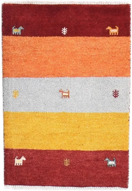 Dorthea Wool Red Rug 2′ X 3′ Southwestern Hand Knotted American Tribal